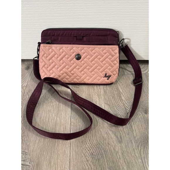 lug Handbags - Lug Pirouette Crossbody Belt Bag Quilted Berry Blush Pink Women‎ Small Handbag